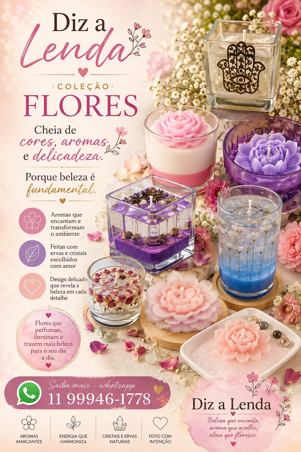 Velas – Coleção flores