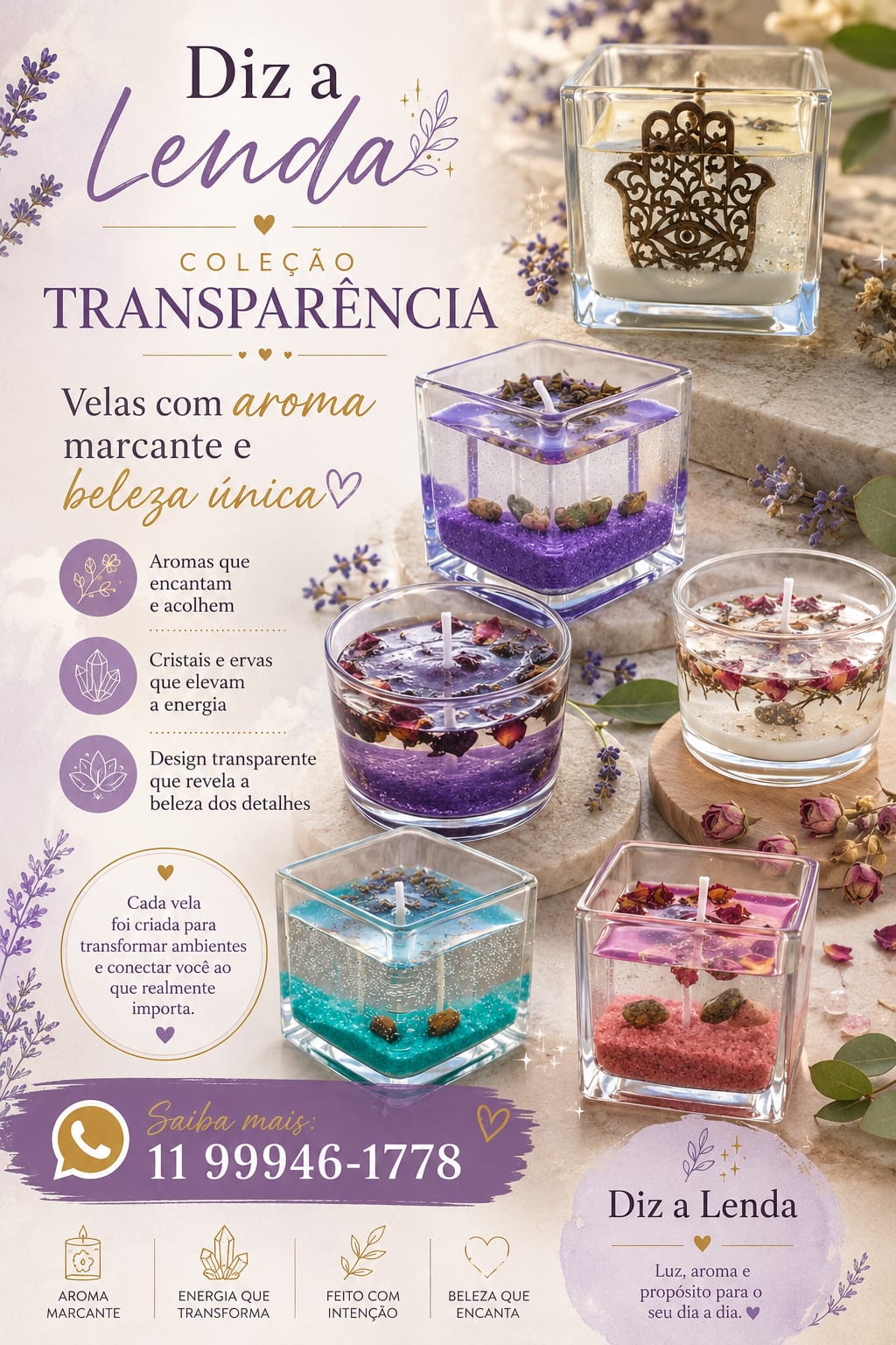 Velas – Coleção Transparência